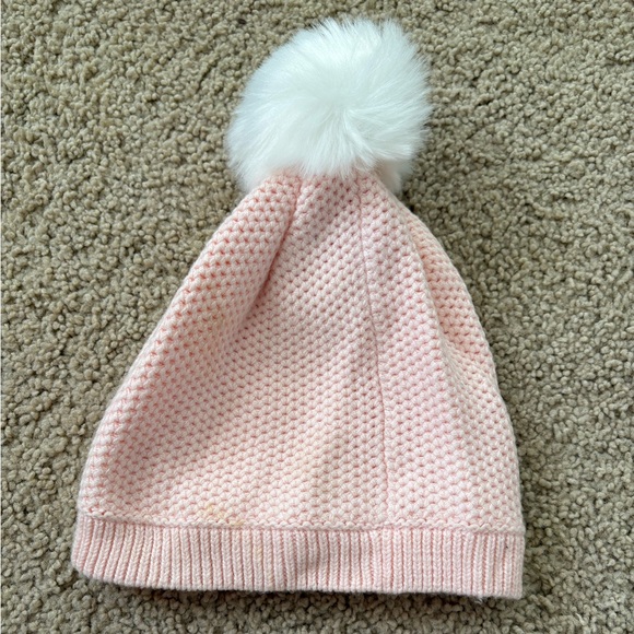 Pink Knit Pom-Pom Beanie for Kids - Picture 1 of 3